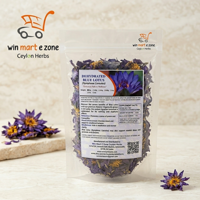 Bulk Dried Blue Lotus Flowers - 100% Organic Hand-Picked Nymphaea Caerulea | Ceylon Herbs