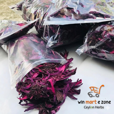 Bulk Dried Red Lotus Flowers - Premium Nymphaea Rubra Botanical Tea | Ceylon Herbs