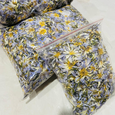 Egyptian Blue Lotus Dried Flowers (Nymphaea Caerulea) - 100% Organic Whole Flowers