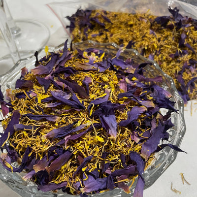 Bulk Organic Blue Lotus Petals and Stamens (1kg) - Premium Nymphaea Caerulea by Ceylon Herbs