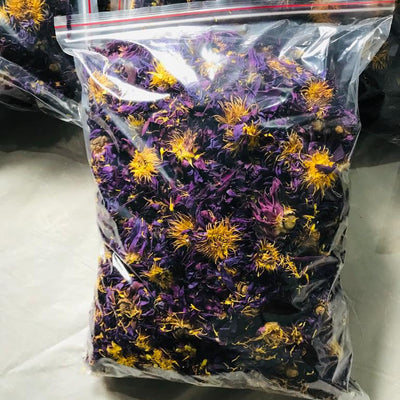 Bulk Dried Blue Lotus Flowers - 100% Organic Hand-Picked Nymphaea Caerulea